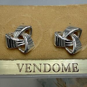 Vintage Vendome Silver pierced earrings
